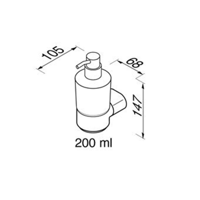 Geesa Wynk distributeur de savon mural 200 ml. chrome