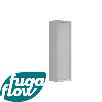 FugaFlow Eccelente Arredo Armoire colonne - 120x34.5x34.5cm - 1 porte - MDF - Greige mat (gris)