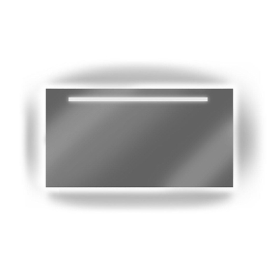 Looox X Line miroir – 90 x 70 cm – LED directe et indirecte – chauffage de miroir – Argent