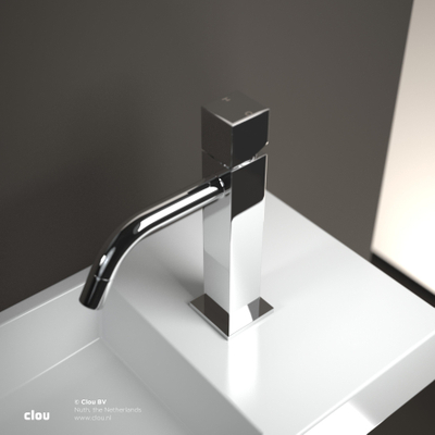 Clou Xo wastafelkraan - opbouw - 1-gats - voorsprong 11.9cm - eengreeps - chroom