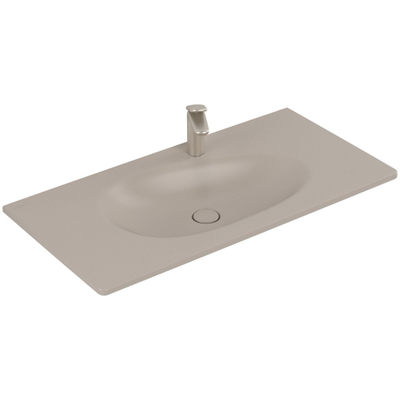 Villeroy & Boch Antao meubelwastafel - 100x50cm - 1 kraangat - met overloop CeramicPlus - mat almond (beige)