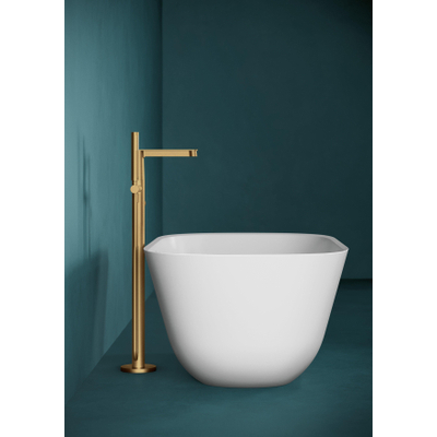 Villeroy & Boch theano vrijstaand duobad - 155x75cm - kunststof quaryl ovaal - Stone White (mat wit)