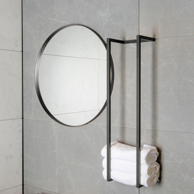 Saniclass Dual Handdoekrek - 95x25x20cm - mat zwart licht beschadigd OUTLETSTORE