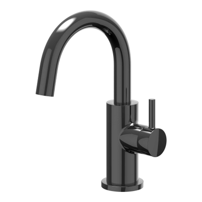 IVY Bond Robinet de lavabo - montage en surface - hauteur moyenne - bec pivotant - Chrome noir PVD
