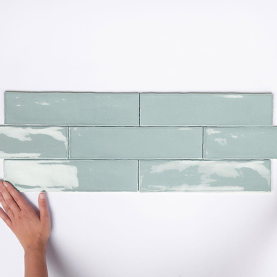 Cifre Cerámica Colonial Carrelage mural - 7,5x30cm - 8.6mm - Jade (Vert)