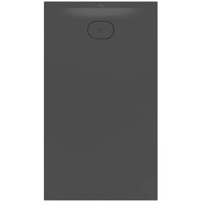 Villeroy & Boch Ecora douchebak - 140x80x3.5cm - afvoer korte zijde - anthracite (antraciet)
