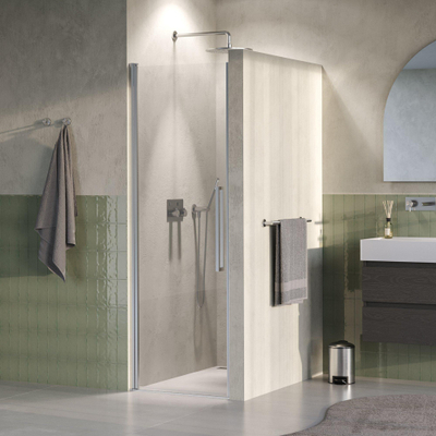 BRAUER Cosmic Nisdeur - 80x200 - draaiend - helder - glas omkeerbaar incl. glascoating - geborsteld RVS PVD
