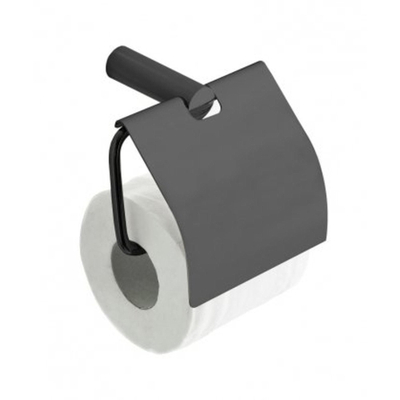 Wiesbaden Ida toiletrolhouder met klep gunmetal SHOWROOMMODEL