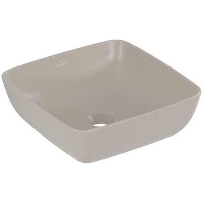 Villeroy & Boch Artis opzetwastafel - 41cm vierkant - zonder kraangat CeramicPlus - almond (beige)