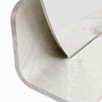 Mondiaz SPOT spiegel – Ø70 cm – met planchet – Frappe (beige marmer)
