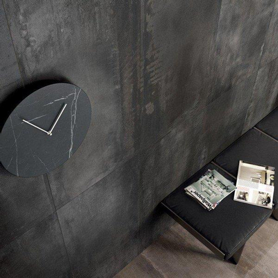 SAMPLE Abk Imoker Interno 9 Carrelage sol et mur 80x80cm 9mm rectifié R10 grès cérame Dark