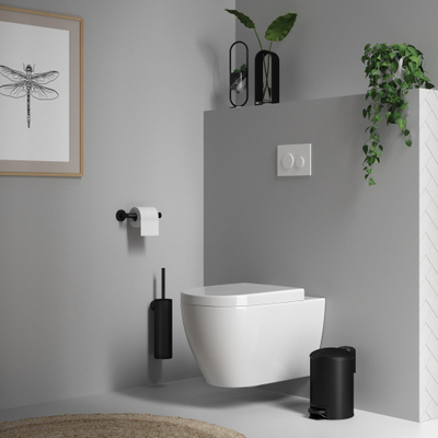 Brauer Black Edition Toiletrolhouder - 1 rol - mat zwart