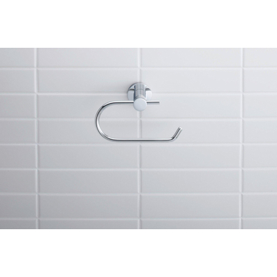 Duravit D-code Closetrolhouder - zonder klep - hoogglans chroom