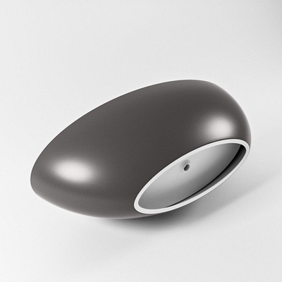 MONDIAZ FLOAT bain autoportant 170x80cm couleur dark grey baignoire intérieure talc