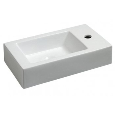 Wiesbaden Rhea fontein rechts 45,5 x 26 x 12 cm keramiek glans wit OUTLETSTORE