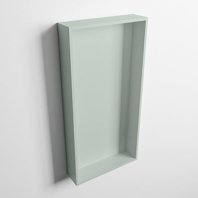 Mondiaz Easy nis 29.5x59.5x8cm - inbouw/opbouw - 1 open vak - Solid surface - Greey TWEEDEKANS