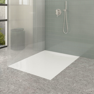 Villeroy & Boch Ecora douchebak - 120x90x3.5cm - afvoer korte zijde - white alpine (wit)