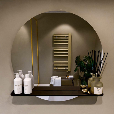 Mondiaz SPOT miroir – Ø 80 cm – avec tablette – Urban (noir)
