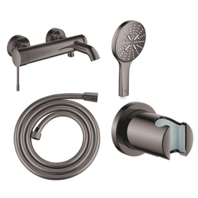 Grohe Essence Badset - badkraan - handdouche - handdouchehouder - doucheslang - hard graphite (antraciet)