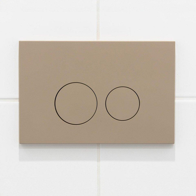 Adema Classico Pack WC suspendu - bâti-support - abattant basic - plaque de commande taupe - boutons ronds - blanc
