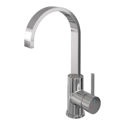 BRAUER Stripe Hoge Opbouw Wastafelmengkraan - draaibare platte uitloop - model A - chroom