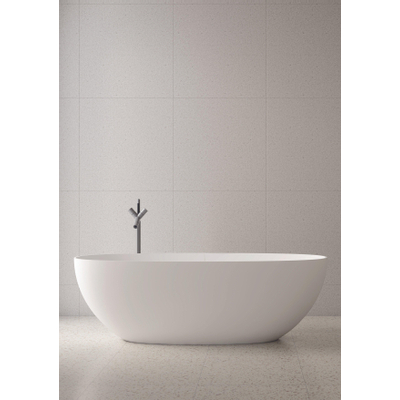 ZEZA Solid Baignoire îlot - 170x75cm - solid surface - blanc mat