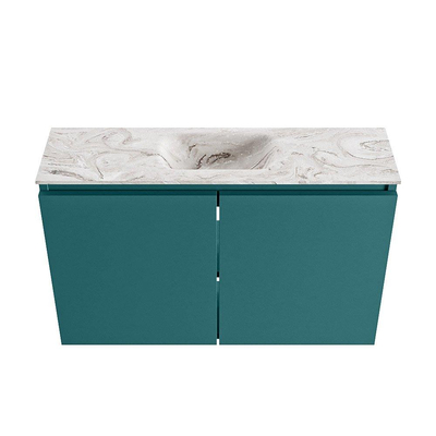 MONDIAZ TURE-DLUX 80cm toiletmeubel Smag. EDEN wastafel Glace positie midden. Zonder kraangat.
