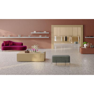 EnergieKer Medley - Carrelage Terrazzo et mural - 60x120cm - rectifié - Blanc mat