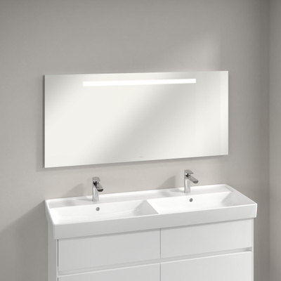 Villeroy & Boch More to see one spiegel - met geïntegreerde led verlichting - 130x60cm - inclusief bevestiging - glans zilver