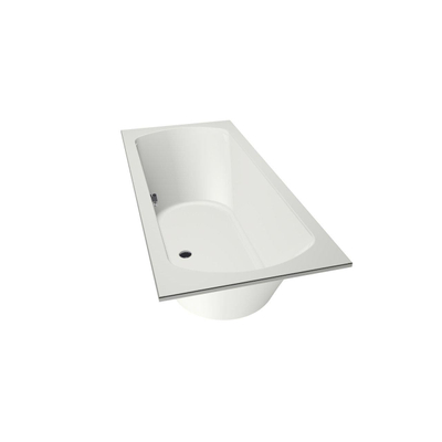 Xenz Lagoon Baignoire duo - 180x80x53 - bonde au milieu - acrylique - blanc mat