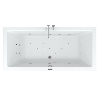 Riho Easypool 3.1 Lusso baignoire balnéo droite 190x90cm hydro 6+4+2 aero 11 colour haut-parleur commande tactile inclus pieds et bonde blanc