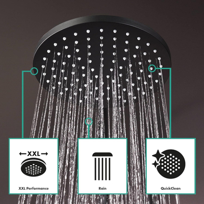 Hansgrohe Vernis Blend regendoucheset – Ø20.5 cm hoofddouche – glijstang – zwart mat