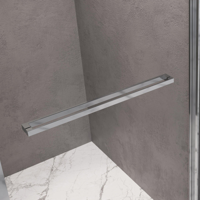 BRAUER Luminis Nisdeur - 90x200 - naar binnen draaiend - helder glas - omkeerbaar - incl. glascoating - chroom