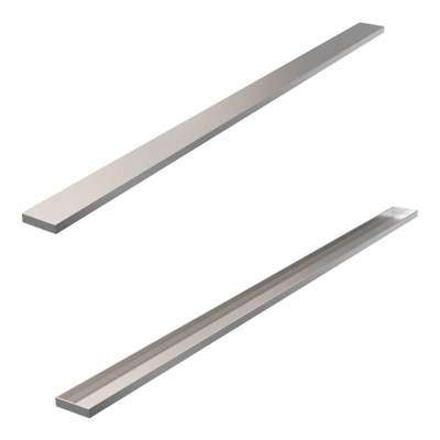 Brauer Grille de pose de carreaux - 120x7x6.8cm - flasque de sol - réversible - inox
