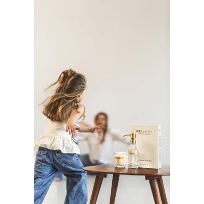 Wellmark Discover giftset - handzeep en geurkaars - fresh linnen - helder glas SHOWROOMMODEL