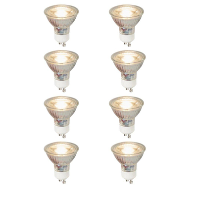 Luedd LED lamp - set van 8 - GU10 - 5W - 3000K 450LM - dimbaar