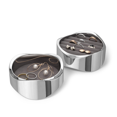 Umbra Wavy Organisateur de bijoux - 10x10x8cm - chrome
