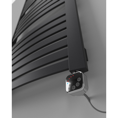 HR Meubles de salle de bain Base Radiateur design électrique - 56,5x6,6x121cm - raccordement en bas à droite - 300 Watt - blanc mat
