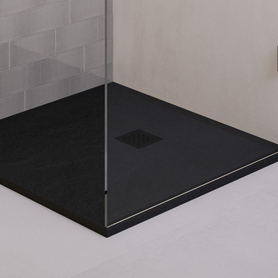 BRAUER Grille d'évacuation - 13.1x13.1x1cm - noir mat