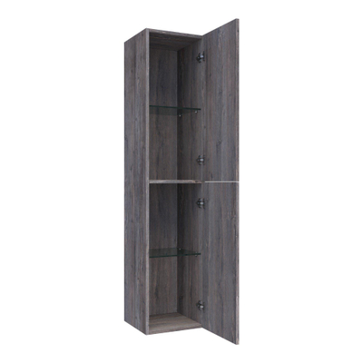BRAUER Trust armoire de salle de bain 160x35x35cm avec 1 porte à gauche et à droite sans poignée mfc grey canyon