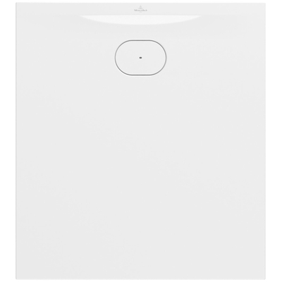 Villeroy & Boch Ecora douchebak - 100x90x3.5cm - afvoer korte zijde - white alpine (wit)