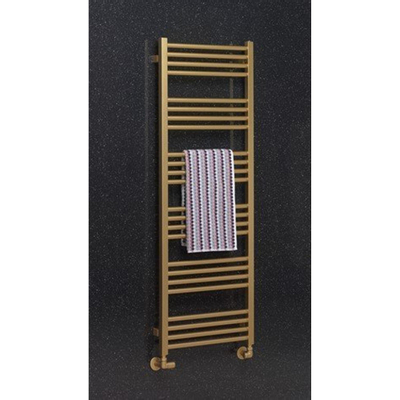 Crosswater MPRO handdoekradiator - 138x48cm - 568 watt - geborsteld messing (goud)