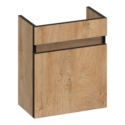 BRAUER Joy Edge meuble de lavabo pour WC - 40x45x22cm - porte à gauche - sans poignée - Forest Tan