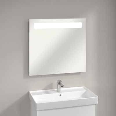 Villeroy & Boch More To See spiegel met geïntegreerde LED verlichting horizontaal 3 voudig dimbaar 80x75x4.7cm