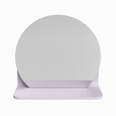 Mondiaz SPOT miroir – Ø 30 cm – avec tablette – Cale (gris clair)