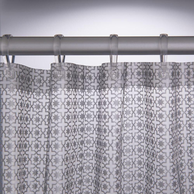 Sealskin Hammam Rideau de douche PEVA 180x200 cm Transparent/Argent