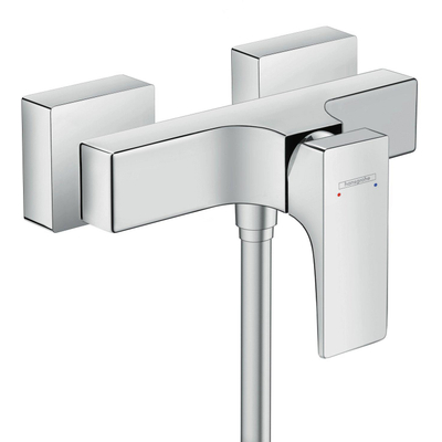 Hansgrohe Metropol Eengreeps douchemengkraan - opbouw - met rechte greep - hoogglans chroom