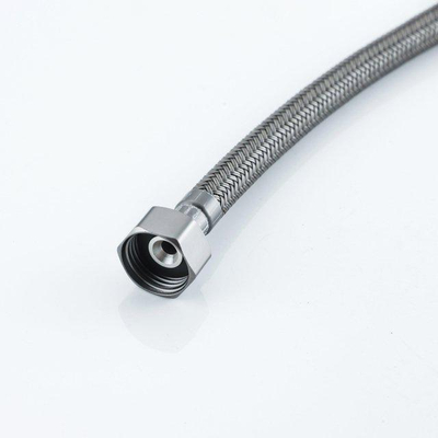 Fortifura Calvi Hoekstopkraan - met Flexibele slang - 30cm - slang - 1/2"x3/8" - geborsteld gunmetal (antraciet)