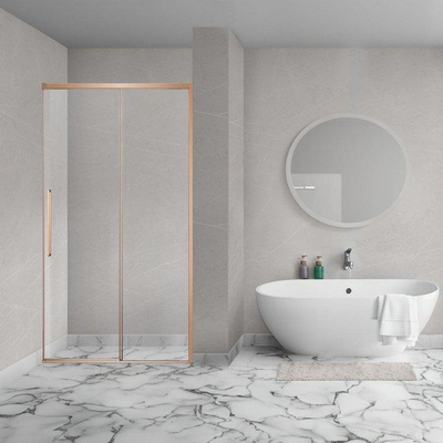 Aqua Vista Lokla Porte de niche - 110x200cm - incl. kit de montage - cuivre brossé