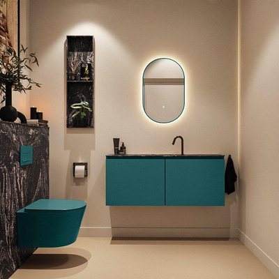 MONDIAZ TURE-DLUX Meuble toilette - 120cm - Smag - EDEN - vasque Lava - position centrale - 1 trou de robinet